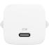 Belkin BoostCharge Compact 25W USB-C PD Fast Charging AC Charger for All iPhone 16 and iPhone 15 Models Samsung Galaxy S25, iPad, AirPods, and More - White